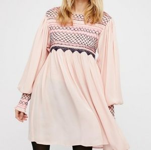 NWT Free People late night picnic mini dress Pink